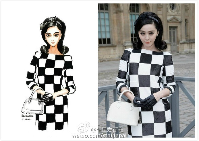 Карикатура - актриса Фань Бинбин