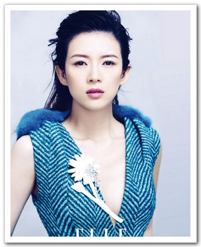 Известная кинозвезда Чжан Цзыи на модном журнале
