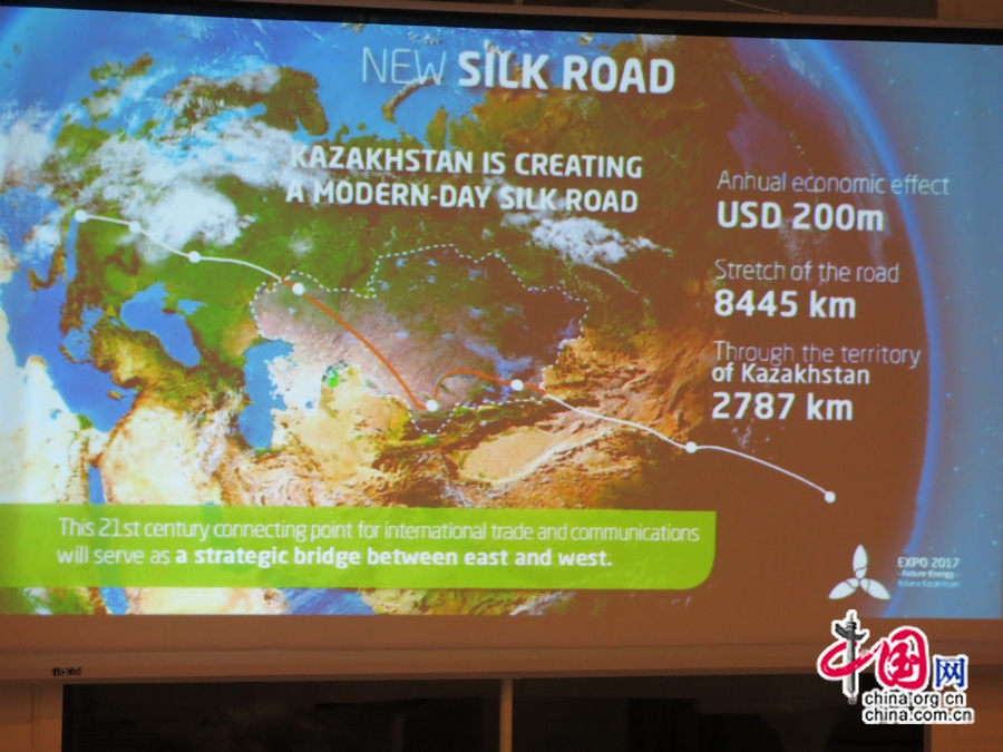 На фото: карта Великого Шелкового Пути: 2787 км маршрута проходят по территории Республики Казахстан