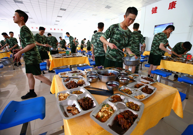 Пекинская тренировочная база парадов на кончике языка: Что едят военнослужащие?