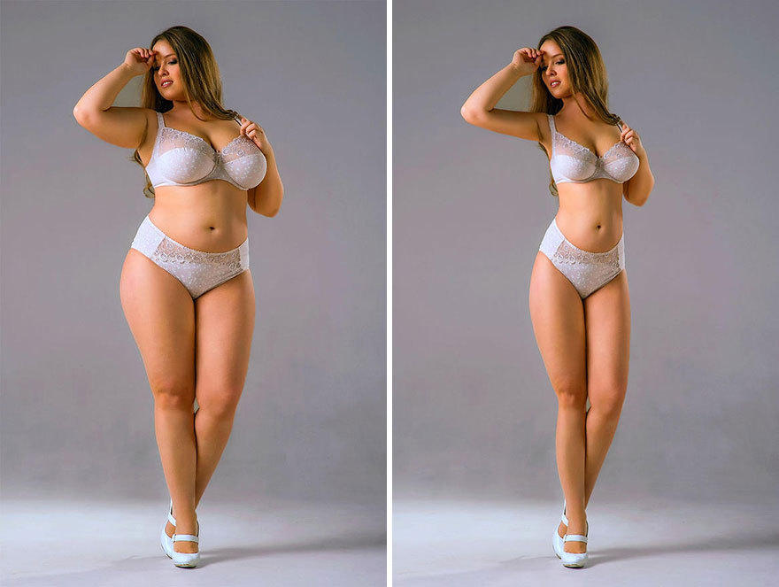 Модели «plus-size» после обработки в Photoshop: другая красота