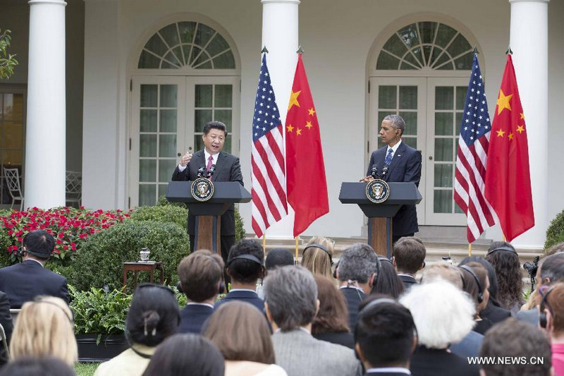 Си Цзиньпин и Б. Обама совместно встретились с журналистами