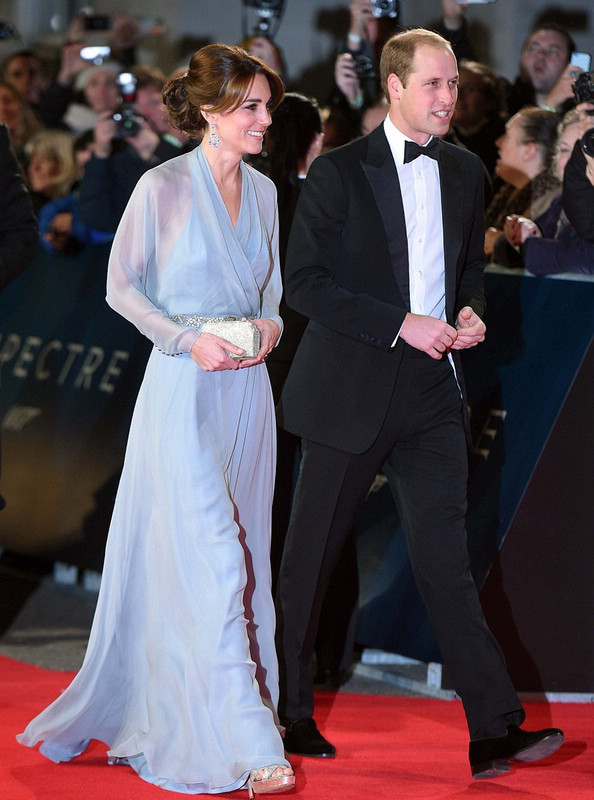 Кейт Миддлтон и принц Уильям присутствовали на премьере фильма «007: Спектр»