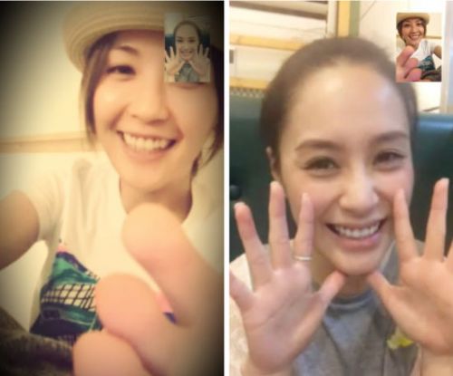 Старые фото: симпатичные певицы Чжун Синьтун и Цай Чжоянь