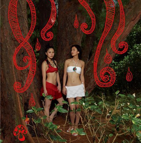 Старые фото: симпатичные певицы Чжун Синьтун и Цай Чжоянь