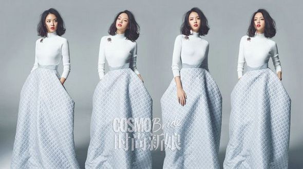 Бывшая мисс мира Чжан Цзылинь украсила декабрьскую обложку журнала COSMO Bride