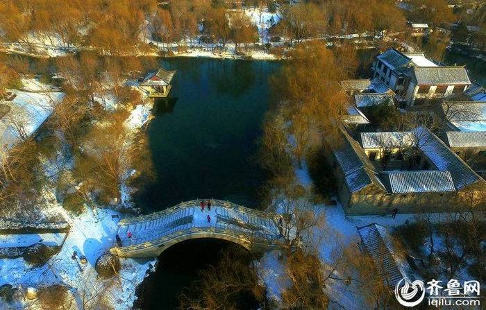 Город Цзинань в оковах зимы
