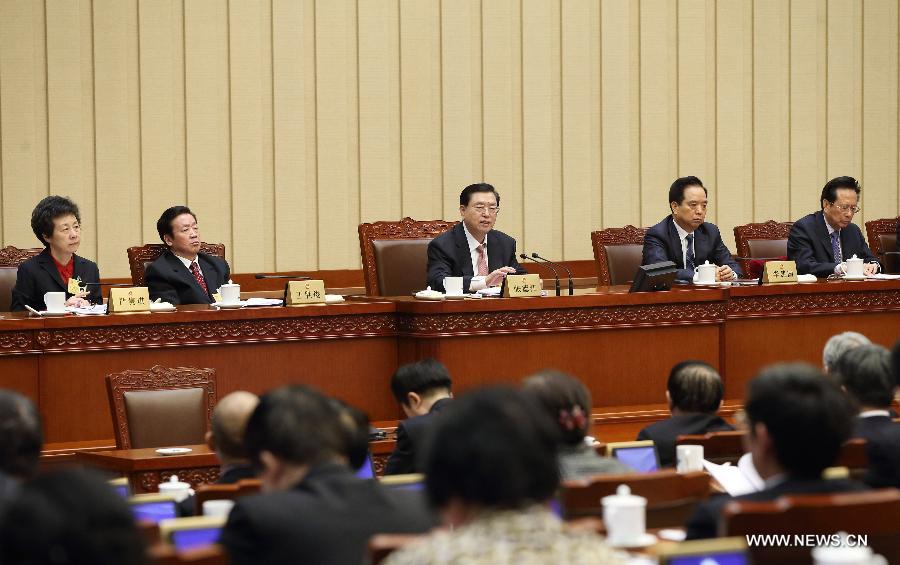 Чжан Дэцзян выступил с речью на закрытии 19-й сессии ПК ВСНП 12-го созыва