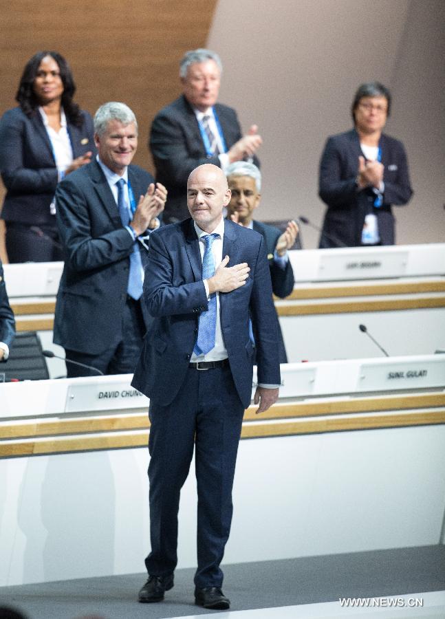 Генеральный секретарь УЕФА Джанни Инфантино сегодня был избран президентом Международной федерации футбола /ФИФА/.