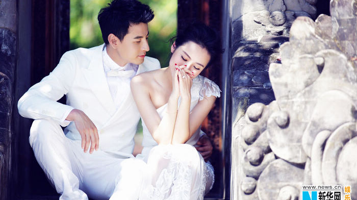 Супруги-звезды Цянь Юнчэнь и Люй И в свадебных снимках