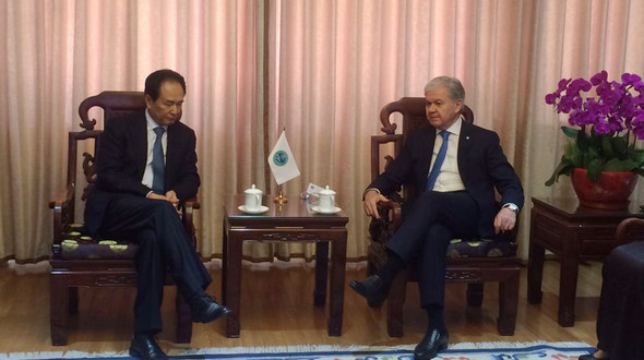 Генеральный секретарь ШОС Р. Алимов встретился с генеральным директором Синьхуа Цай Минчжао