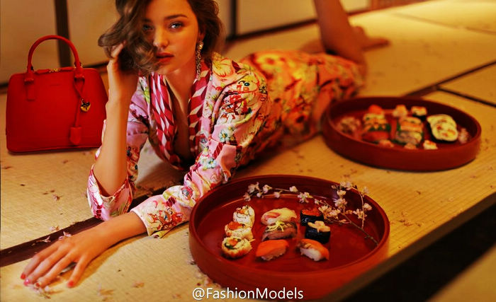 Миранда Керр в весенних фото для китайского модного журнала «Grazia»