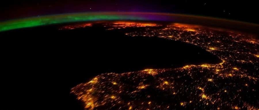 Великолепное полярное сияние, снятое космонавтами НАСА из космоса 