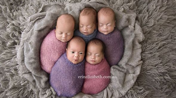 Пятеро детей родилось вместе в Австралии
