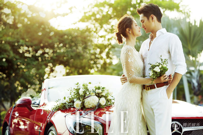 Супруги-звезды Юань Хун и Чжан Синьи в свадебных фото