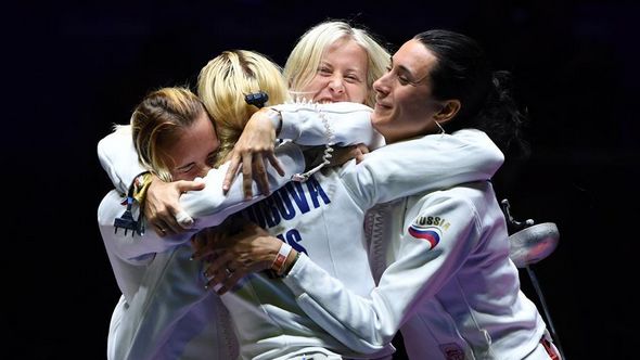 Женская сборная России по фехтованию на шпагах завоевала бронзовые медали на Олимпиаде