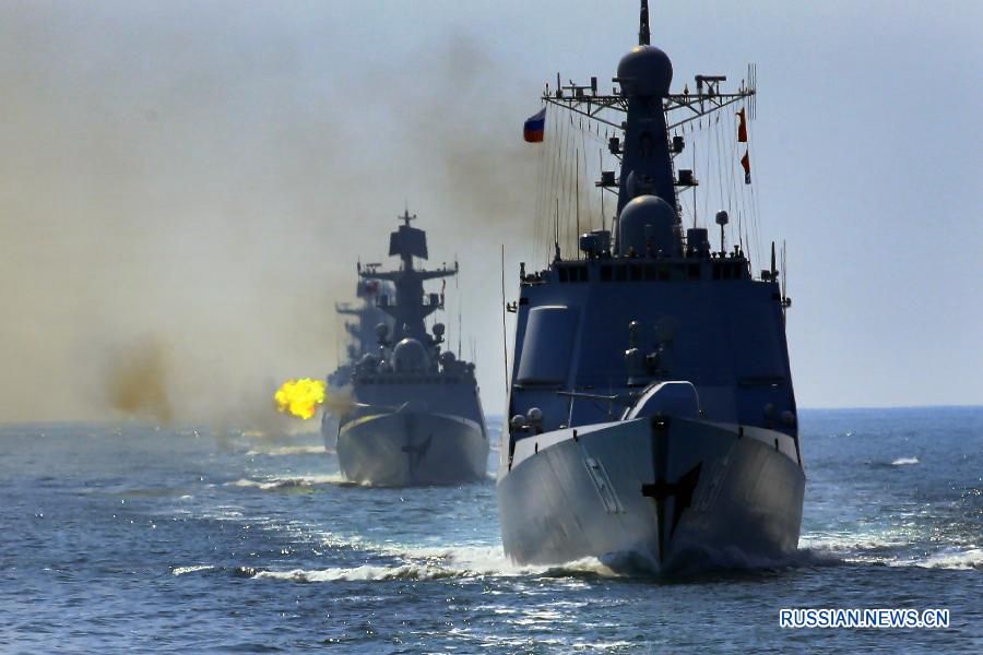 На китайско-российских военных учениях 'Морское взаимодействие-2016' отработано реальное применение вооружений
