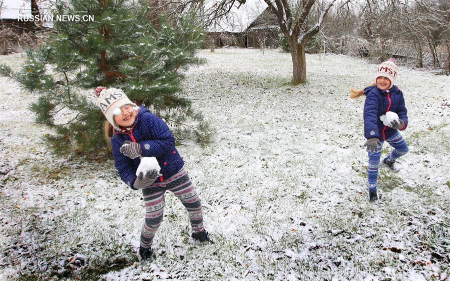 Первый снег в Беларуси