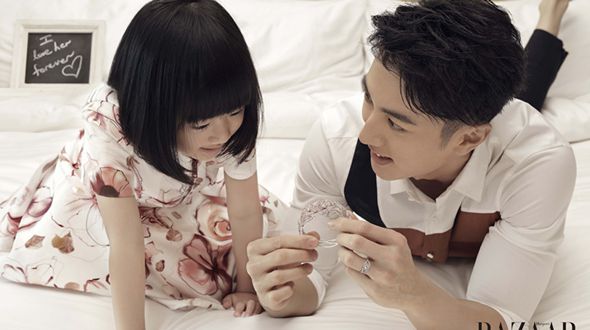 Милые фото: Звезда Чун Ву и его дочка