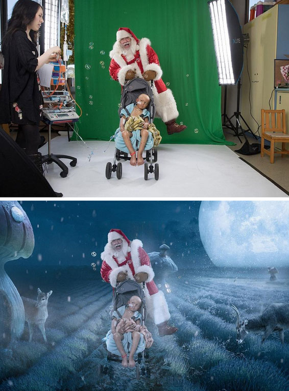 Женщина-фотограф из Австралии сделала замечательные рождественские фотографии с больными детьми