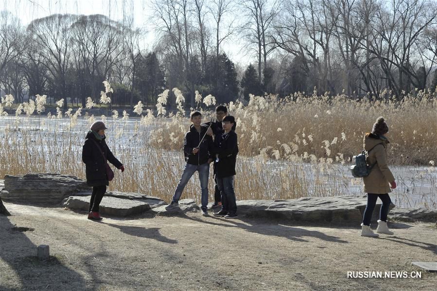 Парк Ихэюань в зимний день