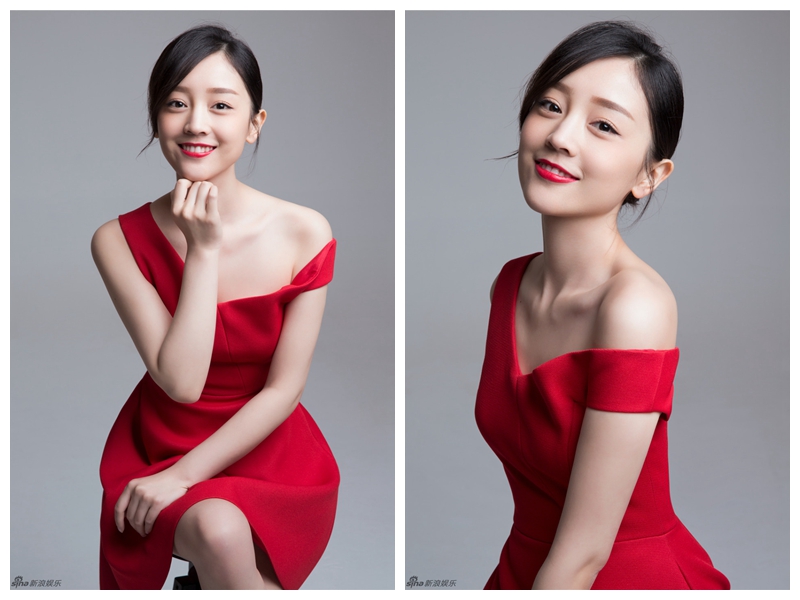 Новогодняя фотосессия красивой актрисы Хэ Хуа