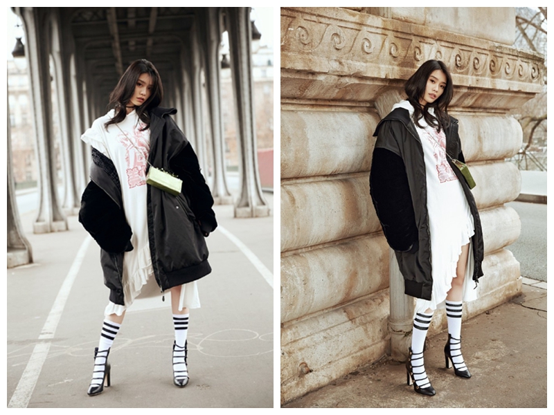 Китайская супермодель Мин Си демонстрирует навыки сочетания одежды