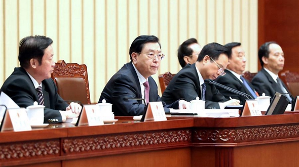 Чжан Дэцзян провел в Пекине третье заседание постоянных председателей президиума 5-й сессии ВСНП 12-го созыва