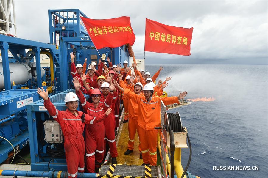 Китай объявил об успешном проведении первой опытной добычи гидратов природного газа в морской акватории