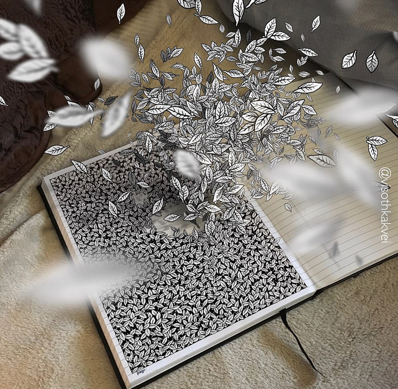 Гипнотические иллюстрации в форме 3D