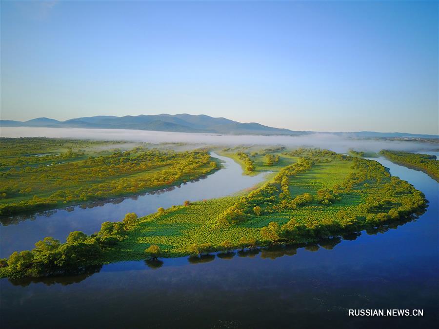 Река Уссури в утренней дымке