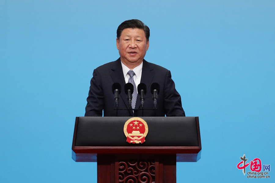  Председатель КНР Си Цзиньпин присутствовал на церемонии открытия и выступил с основным докладом. Китайский информационный Интернет-центр осуществил прямую трансляцию. 