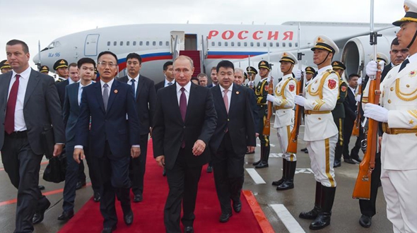 Президент России В.Путин прибыл в Сямэнь