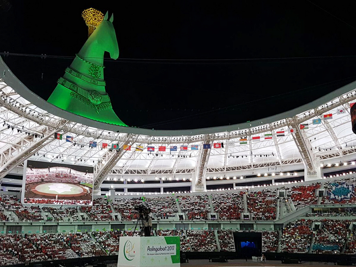В Ашхабаде состоялась торжественная церемония открытия V Азиатских игр в закрытых помещениях и по боевым искусствам 