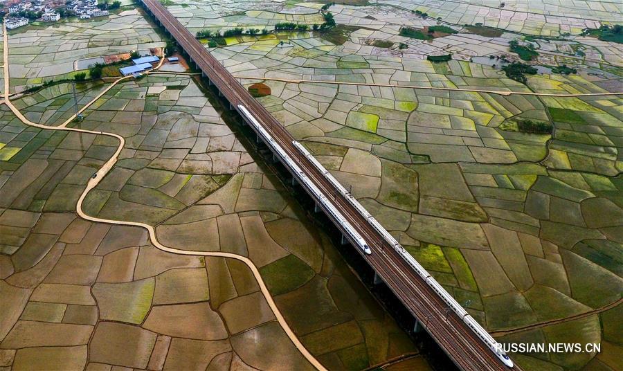 Высокоскоростные железные дороги через 'пейзажную галерею' Гуанси