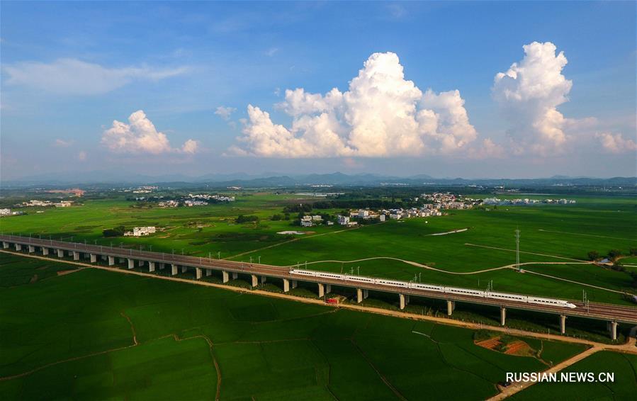 Высокоскоростные железные дороги через 'пейзажную галерею' Гуанси