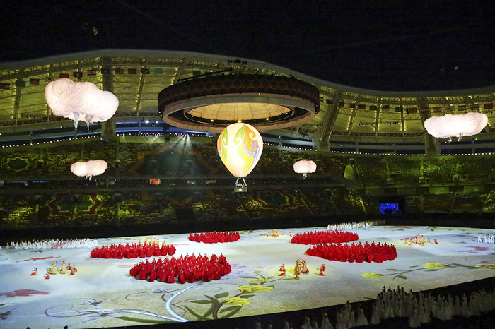 На Олимпийском стадионе Ашхабада прошел торжественный финал V Азиатских игр в закрытых помещениях и боевым искусствам