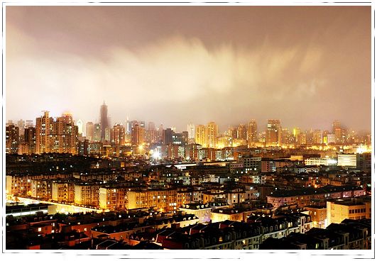 Vista nocturna, los grandes ciudades de China 001