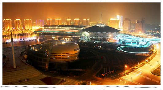 Vista nocturna, los grandes ciudades de China 002