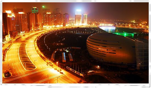 Vista nocturna, los grandes ciudades de China 005