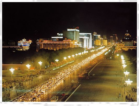 Vista nocturna, los grandes ciudades de China 006