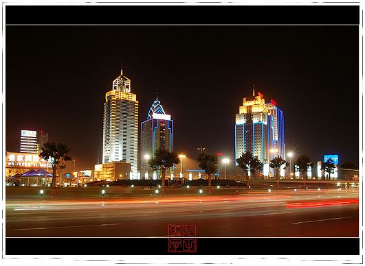 Vista nocturna, los grandes ciudades de China 010