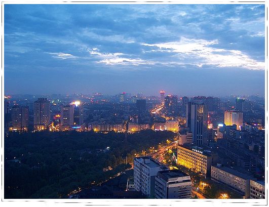 Vista nocturna, los grandes ciudades de China 015