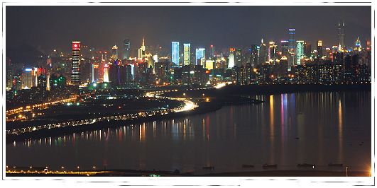 Vista nocturna, los grandes ciudades de China 025