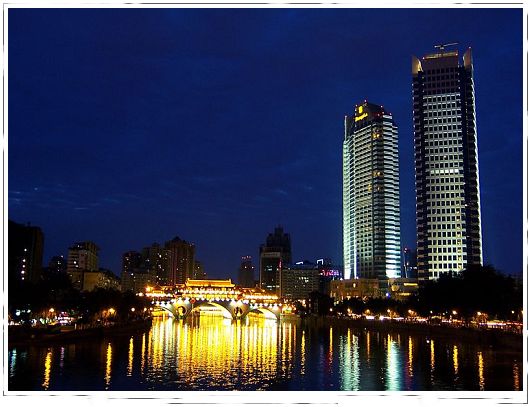 Vista nocturna, los grandes ciudades de China 031