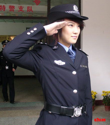 Mujeres policías más bellas en China 17