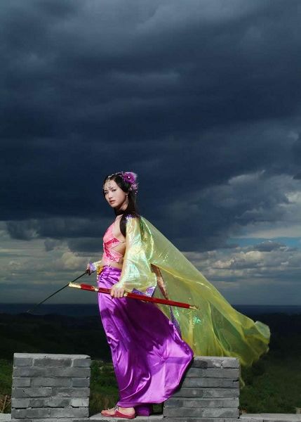 Chica guapa en mitos del Wushu chino 10