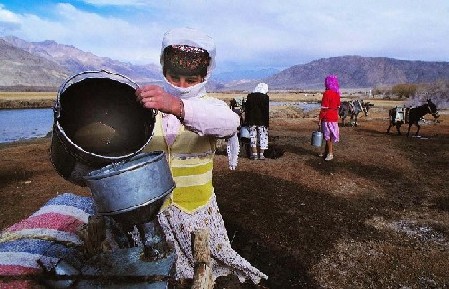 Mujeres tajikas en la meseta Pamir. Dos tercios de la superficie terrestre de China son montañas, altiplanicies y colinas.