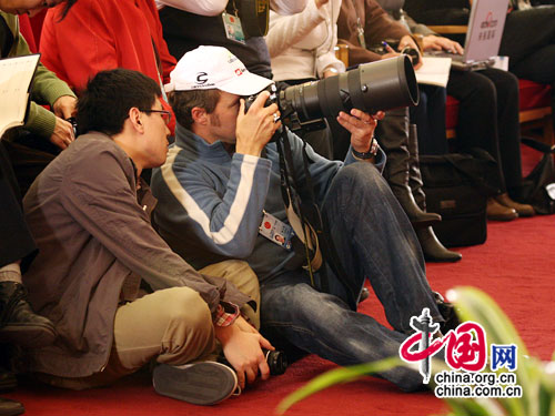 Los periodistas trabajando 5