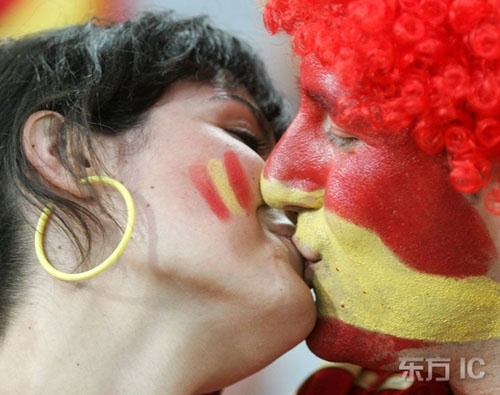 Fans españoles tan pasionales de Eurocopa 20084